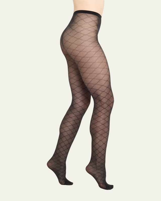 Sheer Pattern Tights, 30 Denier